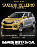 Suzuki Celerio — Kit frontal PPF LEBEL. Imagen referencial; ajuste a confirmar. Sin vidrios ni plásticos porosos.