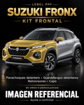 Suzuki Fronx — Kit frontal PPF LEBEL. Imagen referencial; ajuste a confirmar. Sin vidrios ni plásticos porosos.