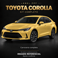 Toyota Corolla — Kit completo PPF LEBEL. Imagen referencial; ajuste a confirmar. Sin vidrios ni plásticos porosos.