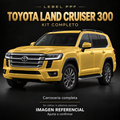 Toyota Land Cruiser 300 — Kit completo PPF LEBEL. Imagen referencial; ajuste a confirmar. Sin vidrios ni plásticos porosos.