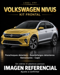 Volkswagen Nivus — Kit frontal PPF LEBEL. Imagen referencial; ajuste a confirmar. Sin vidrios ni plásticos porosos.