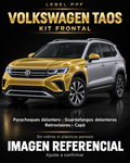 Volkswagen Taos — Kit frontal PPF LEBEL. Imagen referencial; ajuste a confirmar. Sin vidrios ni plásticos porosos.