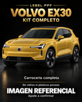 Volvo EX30 — Kit completo PPF LEBEL. Imagen referencial; ajuste a confirmar. Sin vidrios ni plásticos porosos.