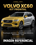 Volvo XC60 — Kit frontal PPF LEBEL. Imagen referencial; ajuste a confirmar. Sin vidrios ni plásticos porosos.